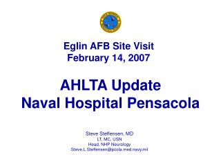 Eglin AFB Site Visit February 14, 2007