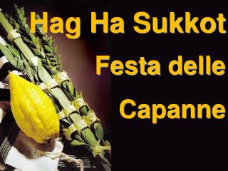 Hag Ha Sukkot Festa delle Capanne