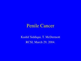 Penile Cancer