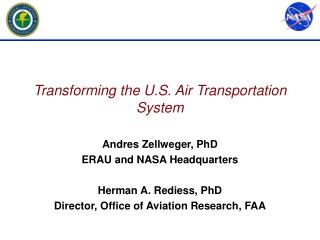 Transforming the U.S. Air Transportation System