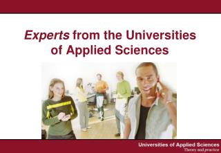 Experts from the Universities of Applied Sciences