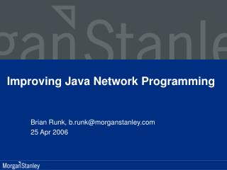 Improving Java Network Programming