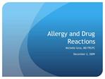 Allergy and Drug Reactions
