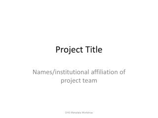 Project Title