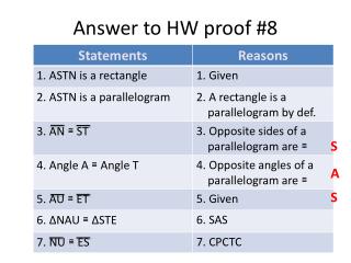 Answer to HW proof #8