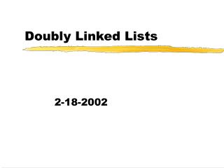 Doubly Linked Lists