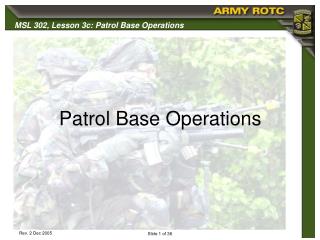 PPT - Patrol Base Priorities of Work PowerPoint Presentation - ID:1013280