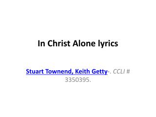 in christ alone hillsong lyrics