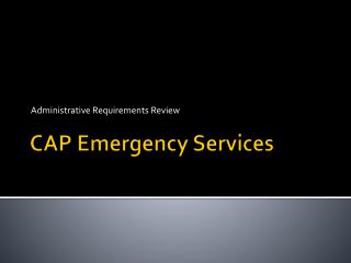 CAP Emergency Services