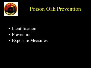 Poison Oak Prevention