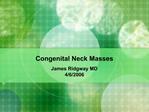 Congenital Neck Masses