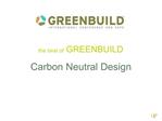 The best of GREENBUILD Carbon Neutral Design