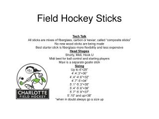 Field Hockey Sticks