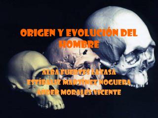 ORIGEN Y EVOLUCIÓN DEL HOMBRE