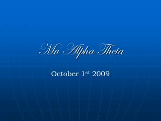Mu Alpha Theta