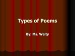 Types of Poems