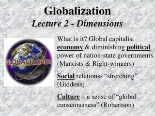 Globalization Lecture 2 - Dimensions