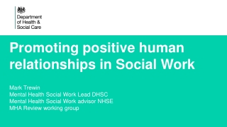 The challenge for Social Work