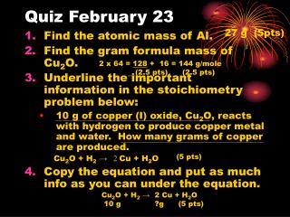 Quiz February 23