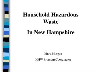 Household Hazardous Waste In New Hampshire