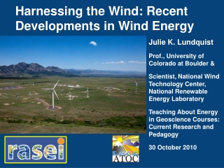 Harnessing the Wind: Recent Developments in Wind Energy