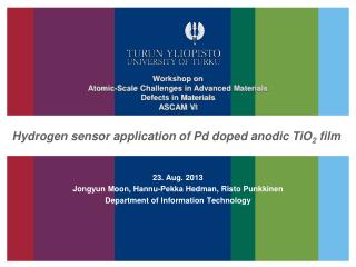 Hydrogen sensor application of Pd doped anodic TiO 2  film 