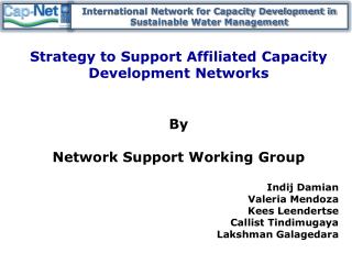 Strategy to Support Affiliated Capacity Development Networks