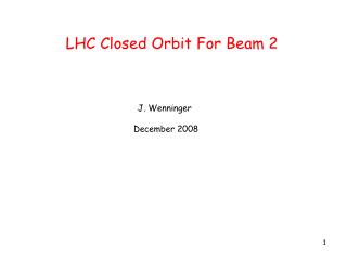 LHC Closed Orbit For Beam 2