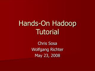 Hands-On Hadoop Tutorial