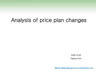 Analysis of price plan changes