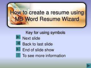 How to create a resume using MS Word Resume Wizard