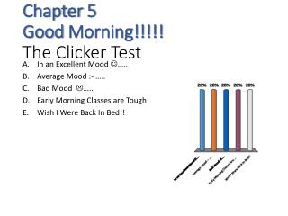Chapter 5 Good Morning!!!!! The Clicker Test