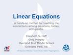 Linear Equations