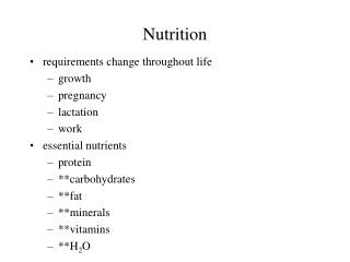 Nutrition