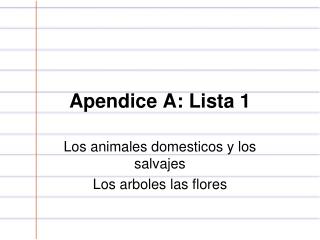 Apendice A: Lista 1