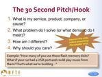 The 30 Second Pitch