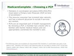 MedicareComplete - Choosing a PCP