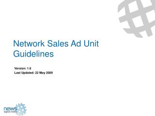 Network Sales Ad Unit Guidelines