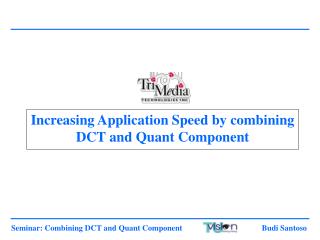 Increasing Application Speed by combining DCT and Quant Component