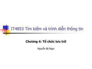 IT4853 Tìm kiếm và trình diễn thông tin