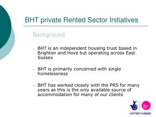 BHT private Rented Sector Initiatives