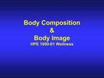 Body Composition Body Image HPE 1000-01 Wellness