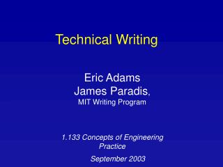 Technical Writing