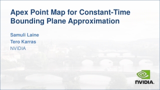 Apex Point Map for Constant-Time Bounding Plane Approximation