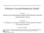 Software Cost and Productivity Model