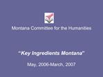 Montana Committee for the Humanities