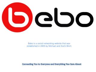Bebo is a social networking website that was established in 2005 by Michael and Xochi Birch