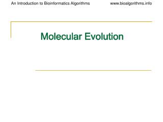 Molecular Evolution