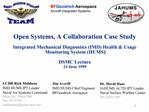 Open Systems, A Collaboration Case Study Integrated Mechanical Diagnostics IMD Health Usage Monitoring System HUMS D