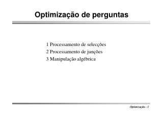 Optimização de perguntas